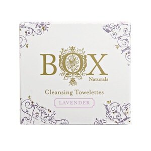 BOX NATURALS CLEANSING TOWELETTES - LAVENDER